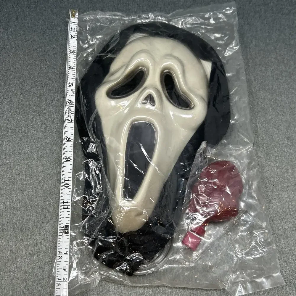 Vintage Fun World Scream Bleeding Ghost Face Mask Heart Pump New Sealed READ